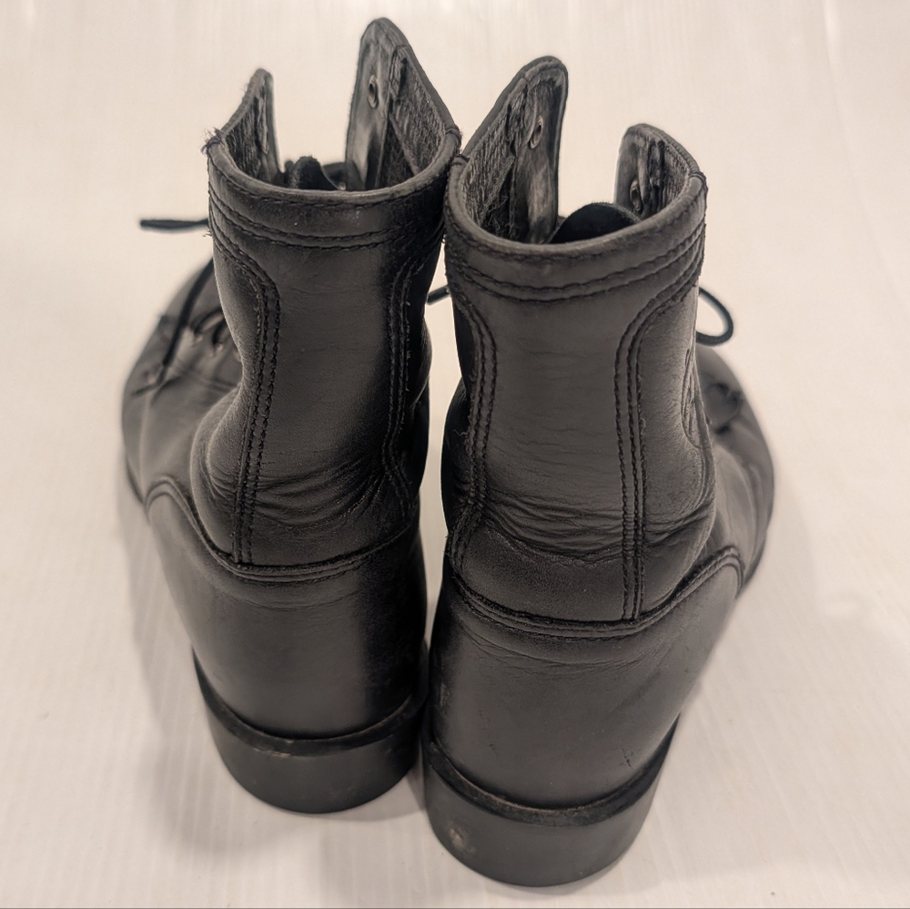 ARIAT Women's Heritage Ii Distressed Lacer Black Leather Boots Size 9 - Picture 10 of 11